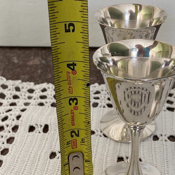 Set of 4 Valero Silver Plated Stemware, Cordial Cups, Made in Spain - Picture 11 of 16